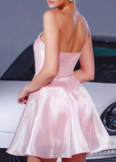 Fflur | Discover Your Dream Pink Homecoming Dress: Elegant, Comfortable, and Unforgettable - Light Pink - PromDressClub